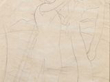 an old drawing of a man holding a woman in his arms