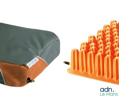 an image of a mattress and a bag of orange foams