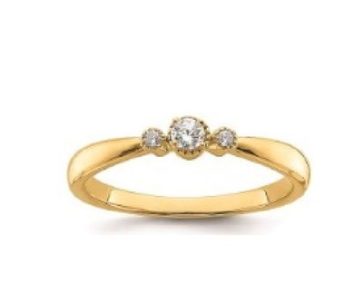 BAGUE PESANT 2,51 GRAMMES EN OR JAUNE 18K AVEC DES DIAMANTS … - Photo 1
