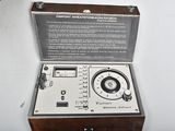 a wooden box with a record player inside of it