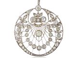 une broche-pendentif ancienne sertie de diamants