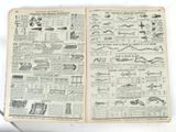 an old book that has a bunch of different things on it