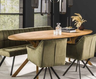 Table salle à manger ovale MAISON ET STYLES, en teck massif …