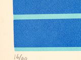 a picture of a blue and green color scheme on a piece of paper