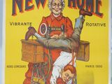 affiche publicitaire présentant un nouveau magasin pour un fabricant de machines à coudre