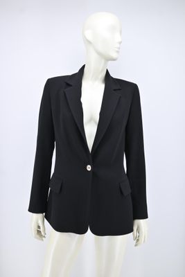 Elie SAAB - Veste en crêpe noir.