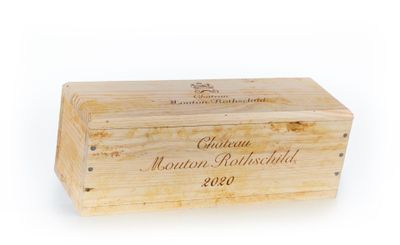 an empty wooden box with a wine label on it