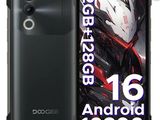 un téléphone noir et rouge avec l'image d'une moto sur l'écran