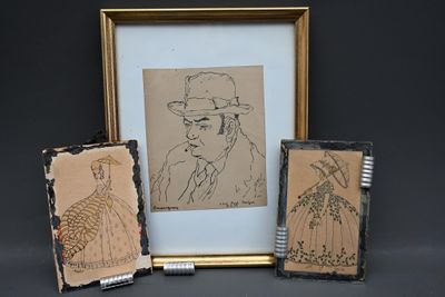Lot de trois gravures : Portrait du philosophe Léon Paul FAR…