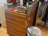 an image of a display case in a clothing store