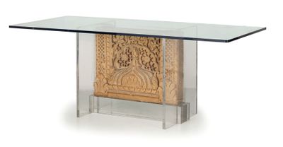 Grand ÉLÉMent DÉCoratif EN Pierre SculptÉE