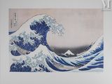 Peinture représentant « La Grande Vague au large de Kanagawa », dans le style de Hokusai