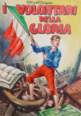 the cover of a children ' s book with a boy holding a flag on top of a cart