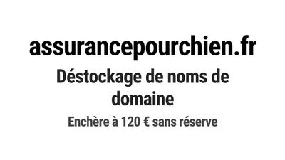 Nom de domaine assurancepourchien.