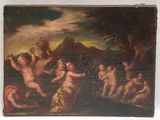 une image représentant un tableau où l'on voit un groupe de chérensils dans l'eau
