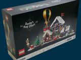 une boîte de Lego contenant une scène de Noël