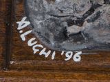 an image of a close up of a clock on a wooden table