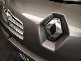 a close up of a car ' s emblem on the front of it