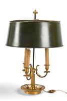 LAMPE BOUILLOTTE (grande) en laiton et bronze, éclairée par … (photo 2)