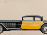 dessin d'une voiture jaune et noire sur fond beige