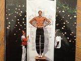 the cover of a book with a picture of a man standing on a stool