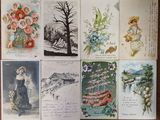 many cards of different designs on the table
