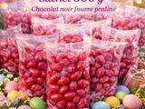 sachet 500g chocolaat noir fourre praline