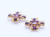 pair of amethorate and amethorate earrings