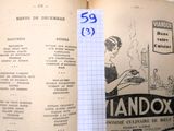 un vieux livre sur lequel figure une liste d'objets
