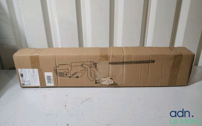 a cardboard box with a drawing of a cat on it