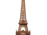 an image of a wooden model of the eiffel tower