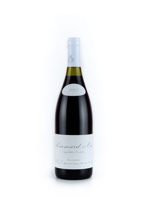 la bouteille de vin rouge est posée sur une surface blanche