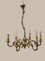 Lustre en laiton massif - 6 branches - H 80 cm D 70 cm