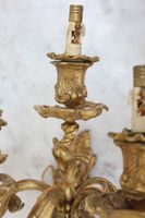 Paire d'appliques en bronze ciselé et doré à quatre bras de … (photo 6)