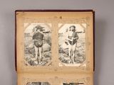 deux vieilles photos d'une femme et d'un homme en maillot de bain