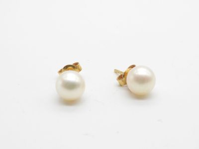 une paire de boucles d'oreilles en perles sur fond blanc