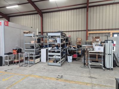 a large room with a lot of equipment in it