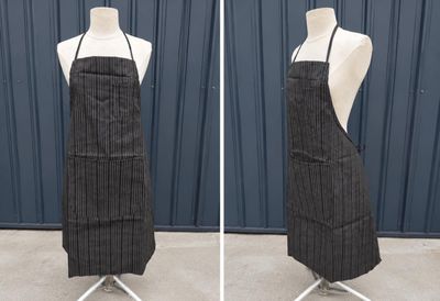 deux photos d'une robe sur un mannequin posé sur un support pour mannequin