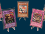 five different types of cards on display in a row