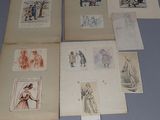 il y a beaucoup de dessins sur le mur de cette pièce