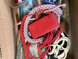 a box full of assorted items in it