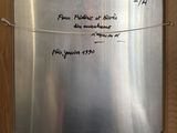a picture of a metal plaque with writing on it