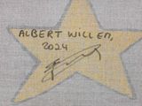 an old picture of a star with a pencil in it