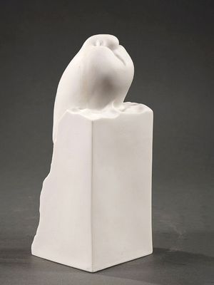 François POMPON (1855-1933) Tourterelle Epreuve en biscuit d…