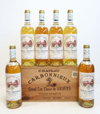 6 Blles CH. CARBONNIEUX Graves GCC blanc 1996 - Photo 1