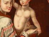 an image of a painting of a woman holding a child