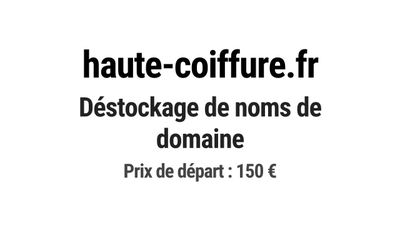 Nom de domaine haute-coiffure.fr.