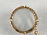 gold plated pendant with mother of pearl and pearl bead