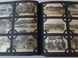 un livre avec des photos de personnes, posé sur une table
