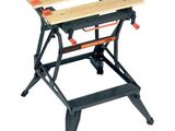 un établi Black & Decker sur lequel est posé un chevalet